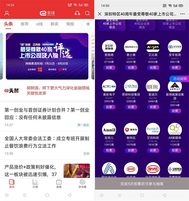 亲测中3.2 e公司深圳特区40周年评选抽随机现金红包